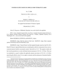 UNITED STATES COURT OF APPEALS FOR VETERANS CLAIMS  NOPRESTON LEE DENT, APPELLANT, V.