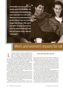 Childlessness - Journal article - Australian Institute of Family Stsudies (AIFS)