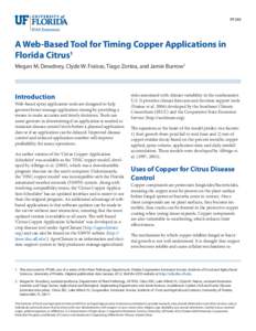 PP289  A Web-Based Tool for Timing Copper Applications in Florida Citrus1 Megan M. Dewdney, Clyde W. Fraisse, Tiago Zortea, and Jamie Burrow2