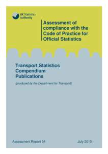 Microsoft Word - Assessment Report 54 - Transport Statistics Compendium.doc