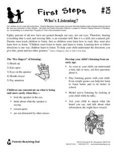 Childhood / Audiology / Cognition / Listening / Toddler / Active listening / Behavior / Human development / Health care / Pseudolistening / Cambridge English: Young Learners