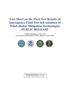 IFT&E Field Test 1 Public Fact Sheet
