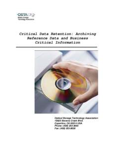 Technology Strategy for Reference Data Archives