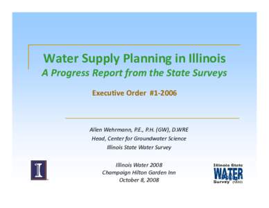 Water / Aquifers in the United States / Chicago Metropolitan Agency for Planning / Chicago metropolitan area / Government of Chicago / Regionalism / Water supply / Mahomet Aquifer / Water use / Natural resources / Illinois