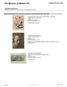 Dada / Dadaglobe / Johannes Theodor Baargeld / Francis Picabia / Marcel Duchamp / Man Ray / Tristan Tzara / Pablo Picasso / Bargeld