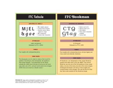 ITC Tabula SPOTTING ITC TABUL A MJEL &gae