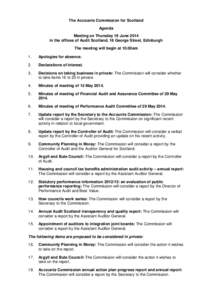 Accounts Commission papers for meeting 19 June 2014