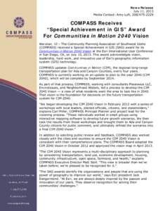 Microsoft Word - COMPASS_Wins_ESRI_Award.doc