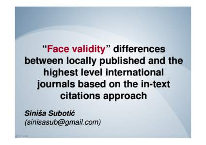 Face validity [Compatibility Mode]