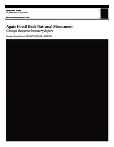 Map Unit Properties Table - Agate Fossil Beds National Monument