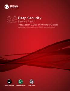 Deep Security 9.6 SP1 Installation Guide (vCloud)