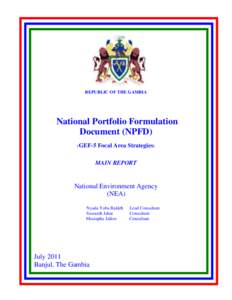 REPUBLIC OF THE GAMBIA  National Portfolio Formulation Document (NPFD) (GEF-5