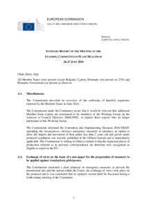 EUROPEAN COMMISSION HEALTH AND CONSUMERS DIRECTORATE-GENERAL Brussels, SANCO G[removed]