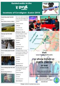 Guided walks in the  locations of Ceredigion - Easter 2015 Good Friday April 3rd 2015 Walk 1 Most famous caravan in Wales?