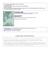 This article was downloaded by: [Comfort, Nathaniel] On: 18 August 2008 Access details: Access Details: [subscription numberPublisher Routledge Informa Ltd Registered in England and Wales Registered Number: 1