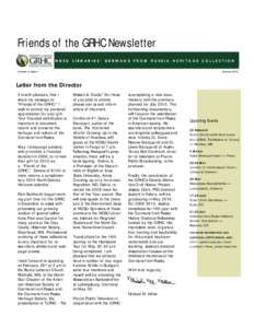 Friends of the GRHC Newsletter NDSU LIBRARIES’ GERMANS FROM RUSSIA HERITAGE COLLECTION January 2010 Volume 2, Issue 1