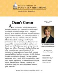 Dean’s Corner  VOLUME 7, ISSUE 6 JUNE[removed]A