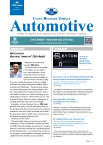 V23N29 September 8, 2017 Weekly Intelligence and Insights on the Chinese Automotive Industry  Intel Inside Autonomous Driving