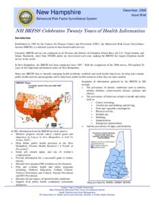 December, 2008 Issue Brief New Hampshire Behavioral Risk Factor Surveillance System