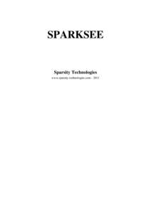 SPARKSEE  Sparsity Technologies www.sparsity-technologies.com[removed]  Package