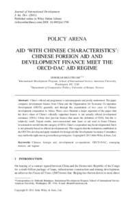 Journal of International Development J. Int. DevPublished online in Wiley Online Library (wileyonlinelibrary.com) DOI: jidPOLICY ARENA
