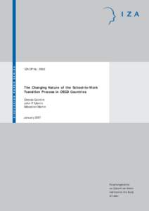 The Changing Nature of the School-to-Work Transition Process in OECD Countries