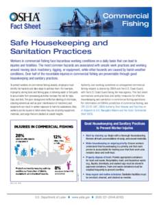 Commercial Fishing Fact Sheet  Safe Housekeeping and
