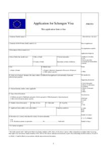 Solicitud de visado Schengen - Inglés