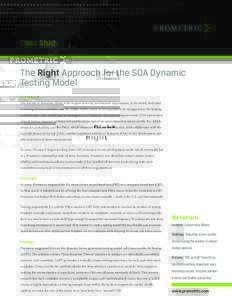 Case Study  The Right Approach for the SOA Dynamic Testing Model Background The Society of Actuaries (SOA) is the largest actuarial professional organization in the world, dedicated
