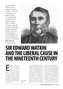 Edward William Watkin, born in Salford, Lancashire