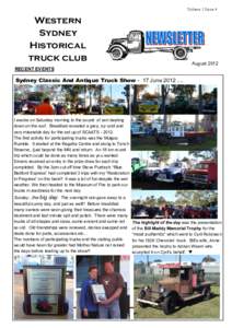 Volume 1 Issue 4  Western Sydney Historical truck club
