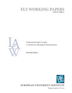 EUI WORKING PAPERS LAW No[removed]Fundamental Legal Concepts: A Formal and Teleological Characterisation