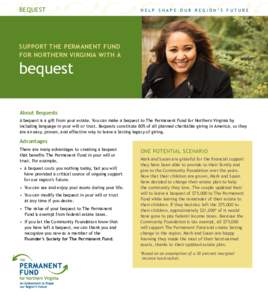 BEQUEST  HELP SHAPE OUR REGION’S FUTURE SUPPORT THE PERMANENT FUND FOR NORTHERN VIRGINIA WITH A