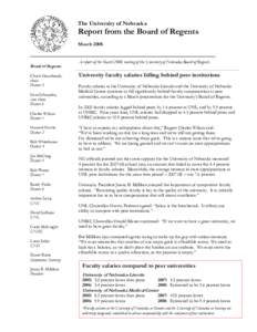 The University of Nebraska  Report from the Board of Regents MarchBoard of Regents