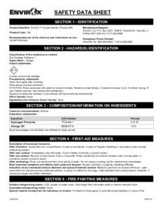 SAFETY  DATA  SHEET       SECTION  1  -­  IDENTIFICATION   Product  Identifier:  EnvirOx™  Carpet  Cleaner  (Product  #9)  