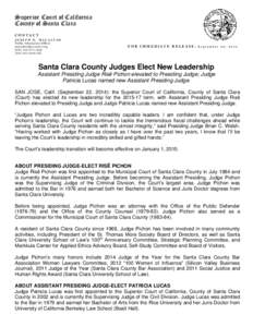 Microsoft Word - Santa Clara County Judges Elect New Leadership v1.doc
