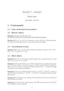 Ciphertext / Stream cipher / Advantage / Cryptanalysis / Cipher / Chosen-plaintext attack / Ciphertext stealing / Index of cryptography articles / Cryptography / Block cipher / Feistel cipher
