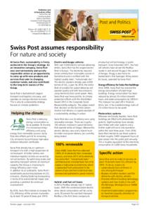 Swiss Post assumes responsability
