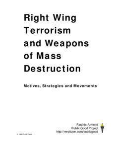 Right Wing Terrorism and Weapons