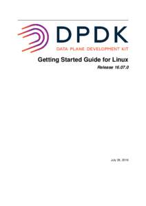 Getting Started Guide for Linux ReleaseJuly 28, 2016  CONTENTS