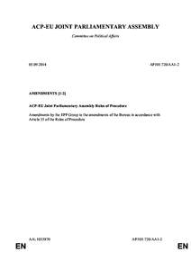 ACP-EU JOINT PARLIAMENTARY ASSEMBLY Committee on Political Affairs[removed]AP101.720/AA1-2