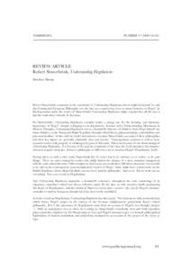 PARRHESIA  NUMBER 4 • 2008 • 81-83 Review article Robert Sinnerbrink, Understanding Hegelianism