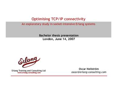Optimising TCP/IP connectivity