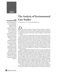 features abstract In recent years, there have been a growing number of  The Analysis of Environmental