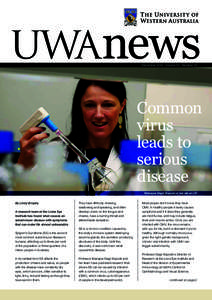 UWAnews December 2014 | Volume 33 | Number 10 Common virus leads to