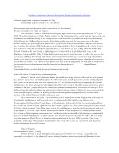 Southern Campaign American Revolution Pension Statements & Rosters Pension Application of James Chambers S37838 Transcribed and annotated by C. Leon Harris [Punctuation and capitalization partly corrected in all document