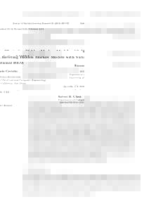 Journal of Machine Learning Research747  Submitted 10/12; Revised 6/13; Published 2/14 Clustering Hidden Markov Models with Variational HEM Emanuele Coviello
