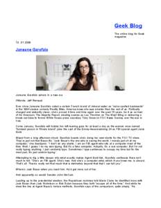 Geek Blog The online blog for Geek magazine[removed]Janeane Garofalo