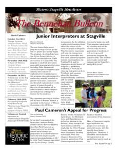 Bennehan Bulletin Fall 2012.pub