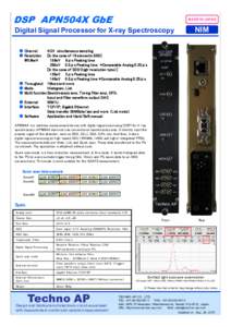 DSP APN504X GbE  MADE IN JAPAN Digital Signal Processor for X-ray Spectroscopy